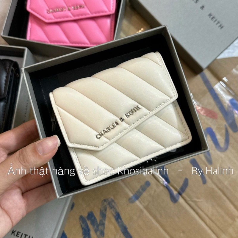 Ví Mini CK Đeo Chéo Vân Sọc Nắp Chéo Full Box Chuẩn Loại 1