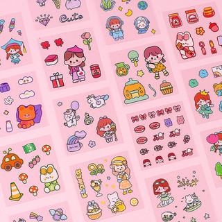 Combo 10 miếng dán sticker DIY nhiều hình