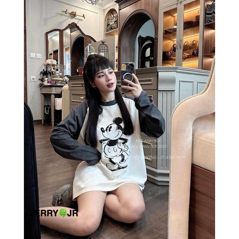 Áo phông mickey pha tay hàng QCL1