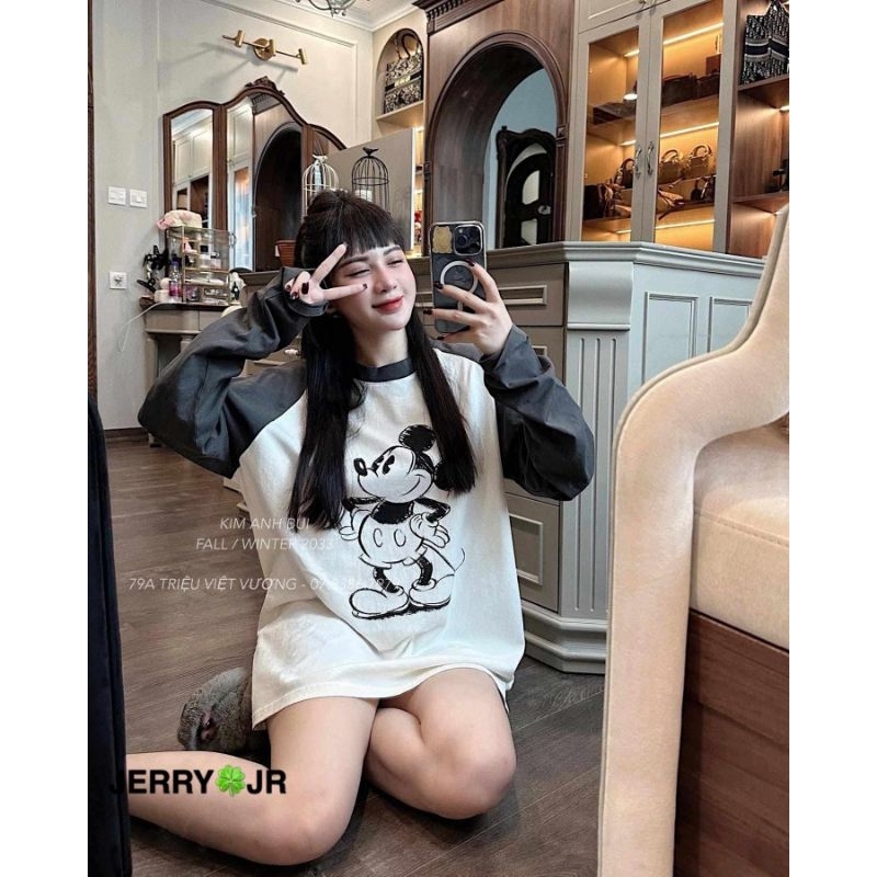 Áo phông mickey pha tay hàng QCL1