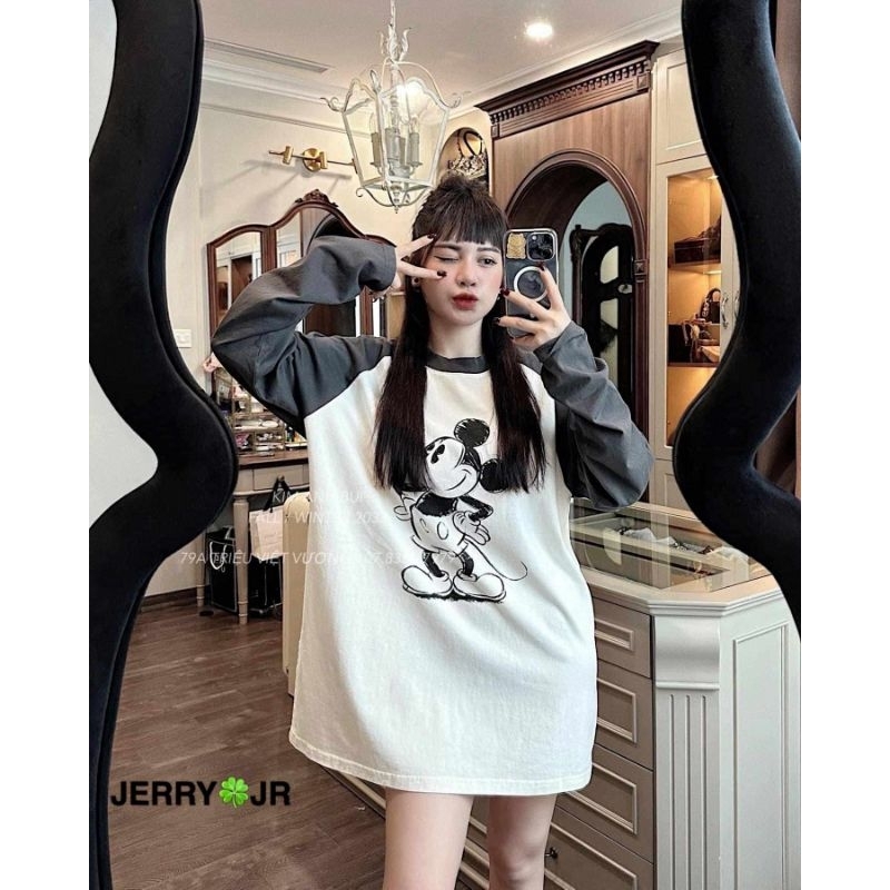 Áo phông mickey pha tay hàng QCL1