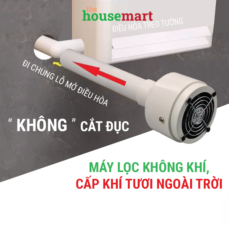 Máy lọc không khí, máy cấp khí tươi gắn tường, cấp gió tươi ngoài trời [ VT603 ] VAFOFA - FAP103