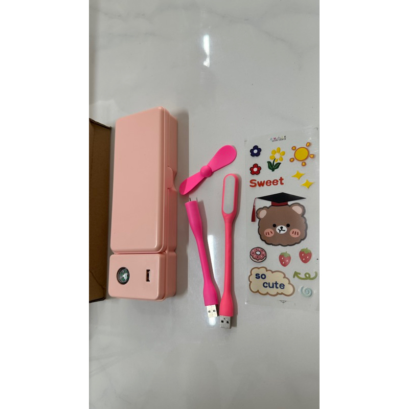 Hộp đựng bút thông minh siêu hot 2023 đa chức năng, có đèn, quạt