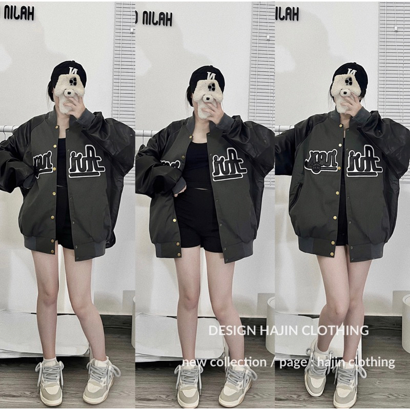 Áo khoác bomber phối tay da AVIREX về 3 màu