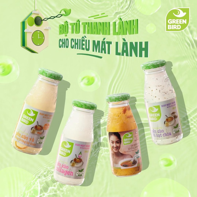 1 Chai nước Yến Sào và Hạt Chia 185ml 🍷- Yến sào Nutrinest