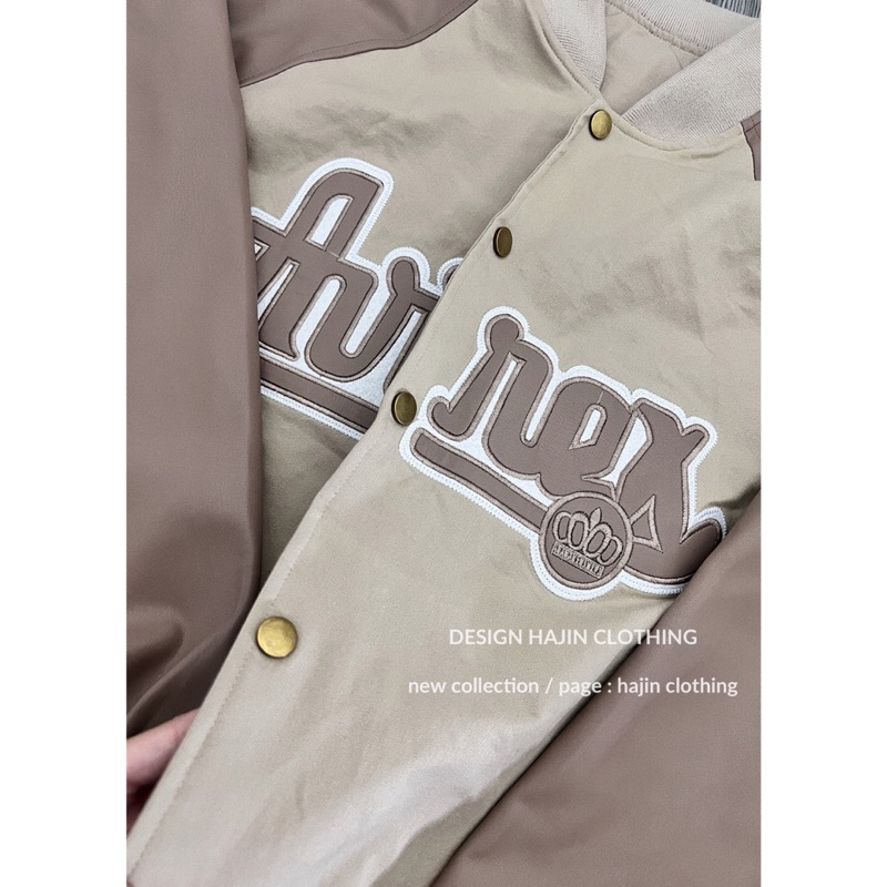 Áo khoác bomber phối tay da AVIREX về 3 màu