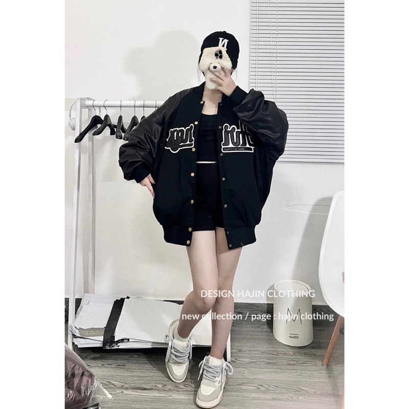 Áo khoác bomber phối tay da AVIREX về 3 màu