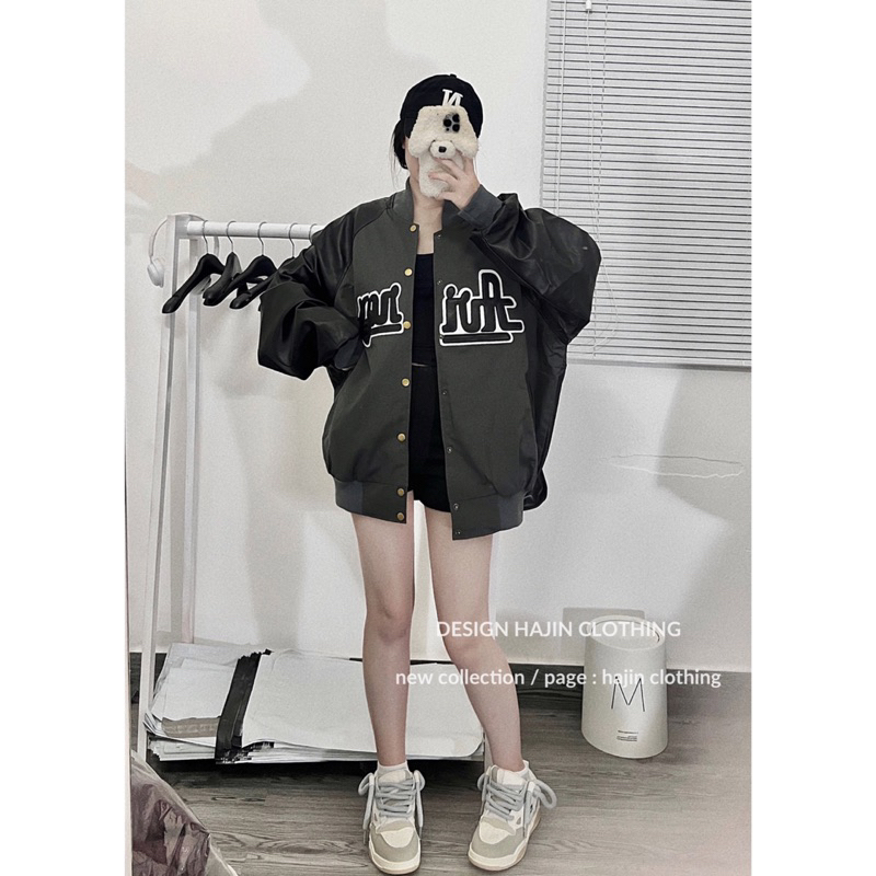 Áo khoác bomber phối tay da AVIREX về 3 màu