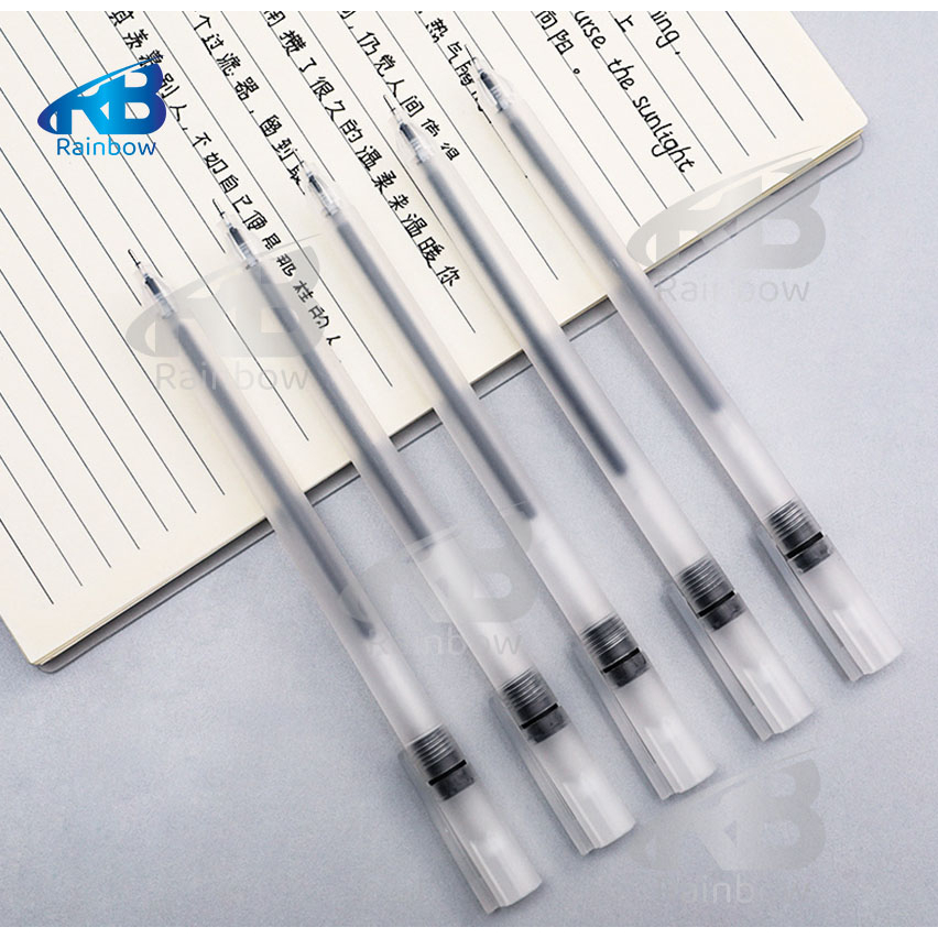 Bút gel bút nước đen mực khô nhanh ngòi 0,5mm bút gel đen nét mượt RB11