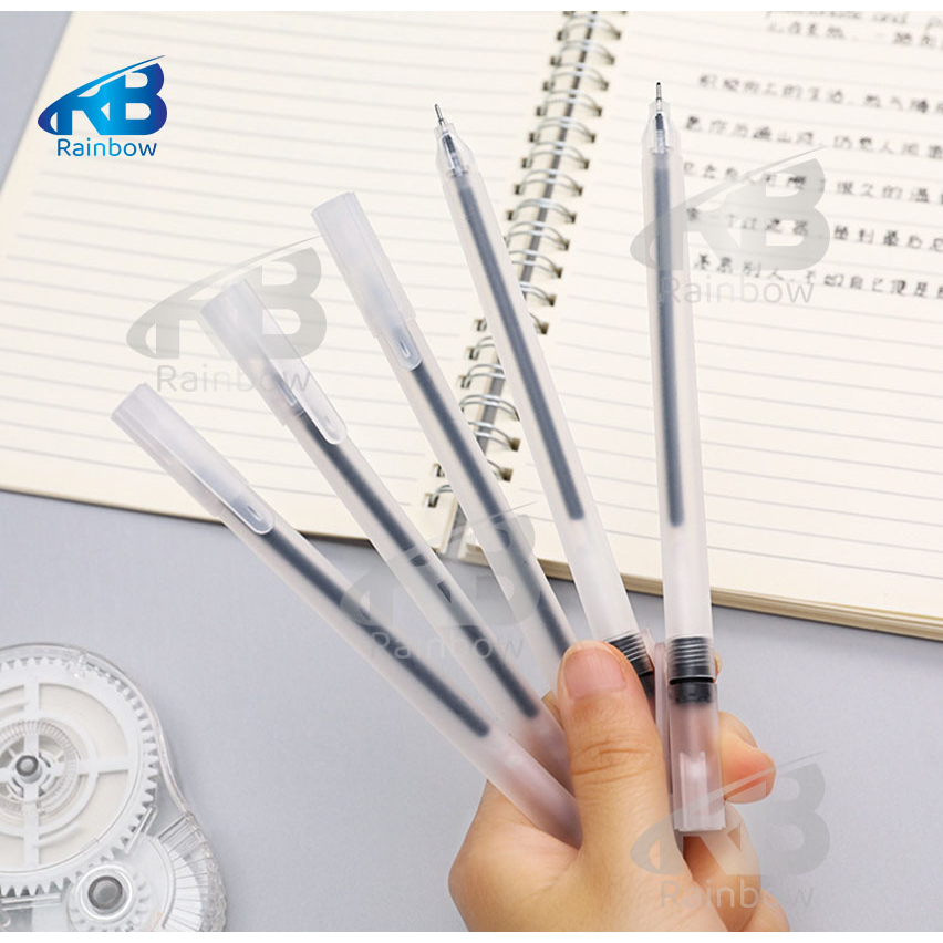 Bút gel bút nước đen mực khô nhanh ngòi 0,5mm bút gel đen nét mượt RB11