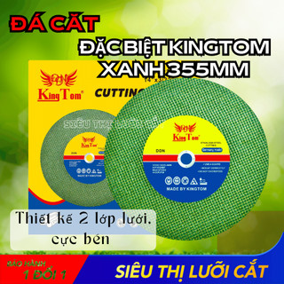 Đá cắt đặc biệt kingtom xanh 355x2.5x25.4mm - chuyên cắt sắt, inox - lẻ 5 viên
