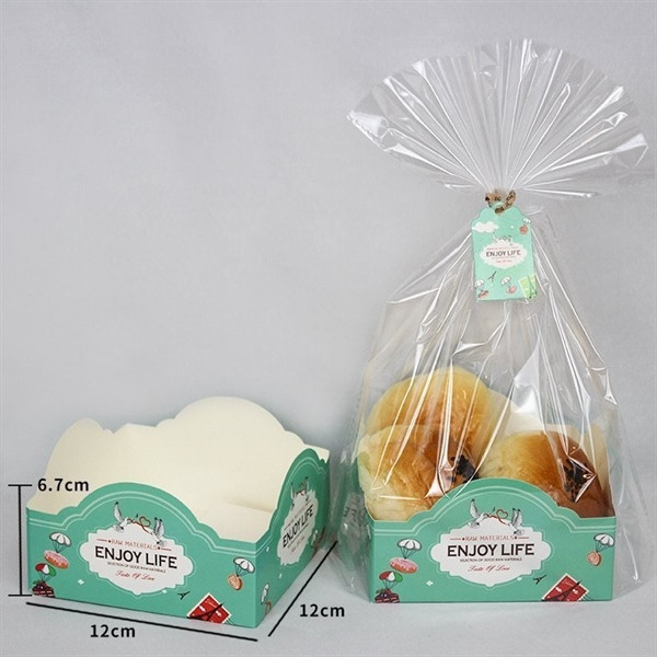 100 Túi bóng kiếng đế giấy đựng cookie, bánh quy, đựng quà tặng bé