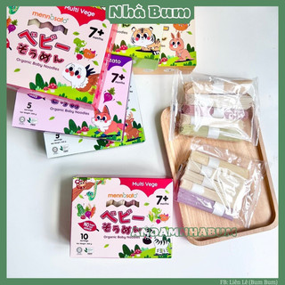 Mì rau củ hữu cơ Mennosato đủ vị 7m+ - Mì somen rau củ hữu cơ Nhà Bum Lienlebc