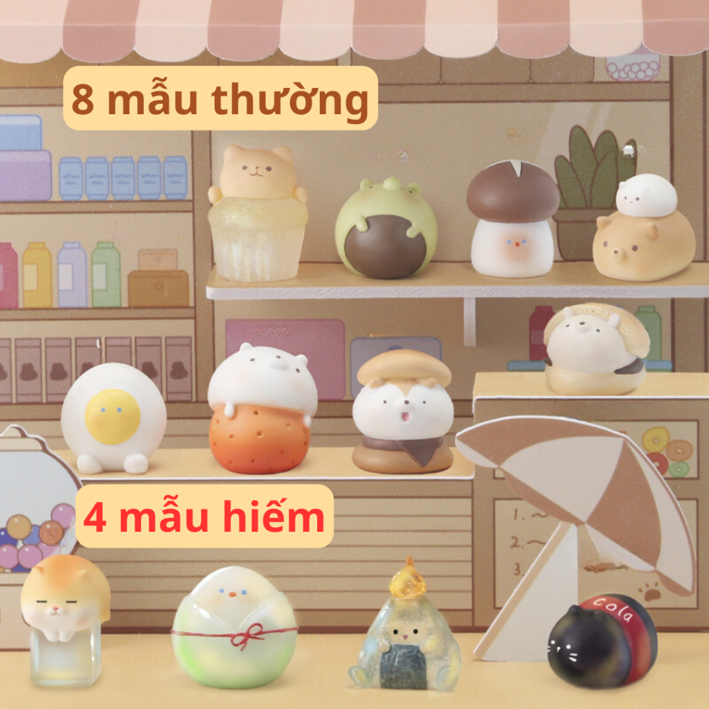 Blindbox Tạp hóa của Shiwan series 2 - Mô hình thú cưng và đồ ăn siêu dễ thương