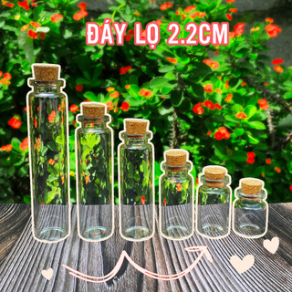 Lọ thủy tinh nhỏ nút bần - Chai thủy tinh nhỏ nắp gỗ trang trí đẹp - 5ml 8ml 10ml 12ml 15ml 20ml 25ml nút gỗ cổ chai nhỏ