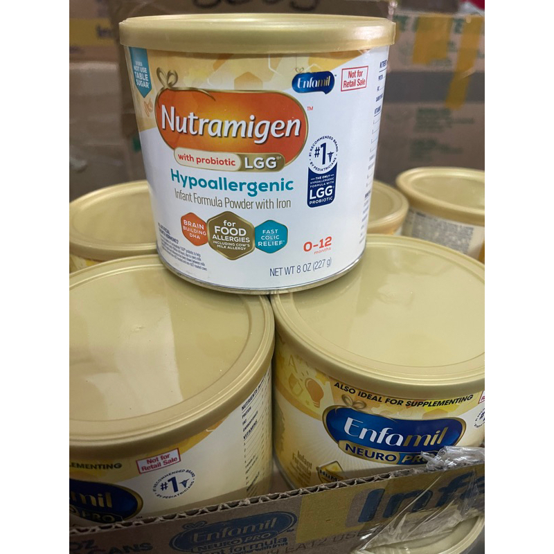 Bill Mỹ bay air -mẫu mới - date 11/2024 Sữa bột Nutramigen cho bé dị ứng đạm bò 357g 561g
