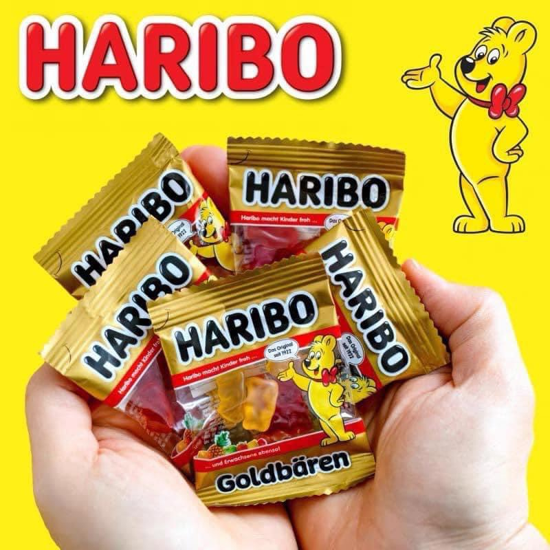 Kẹo Dẻo Haribo Gấu Vàng Gold Bears 20 Gói Bên Trong - Haribo Starmix 250Gram - 09 gói nhỏ bên trong