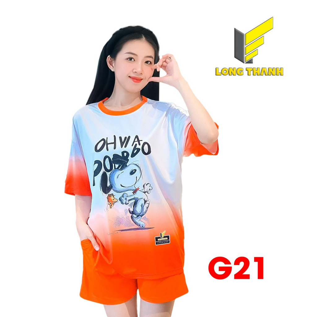 G21 -  Bộ Đồ Thun Cao Cấp Co Giãn 4 Chiều - Bộ Nữ Teen Long Thanh