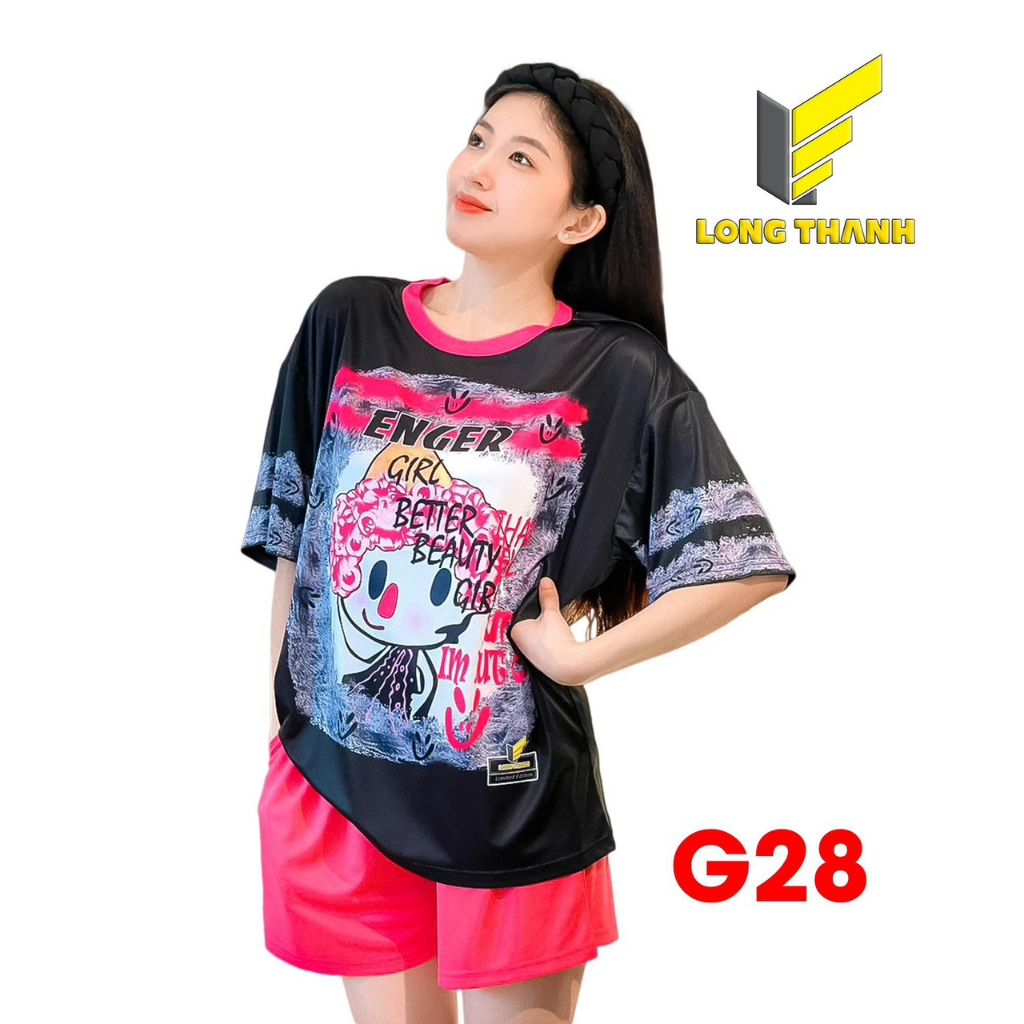 G28 -  Bộ Đồ Thun Cao Cấp Co Giãn 4 Chiều - Bộ Nữ Teen Long Thanh