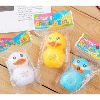 Set 2 Gọt bút chì hình vịt đáng yêu gọt vịt vàng vịt xanh đồ dùng học tập văn phòng phẩm gọt bút chì cơ gọt bút chì tay