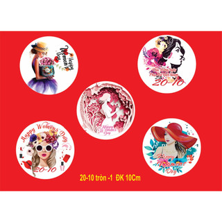 set giấy ngày 20/10 trang trí bánh (combo 5 set)