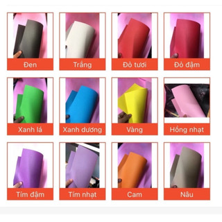 10 tờ bìa cứng - giấy gấp quạt, làm đồ hanmade khổ A4 - nhiều màu