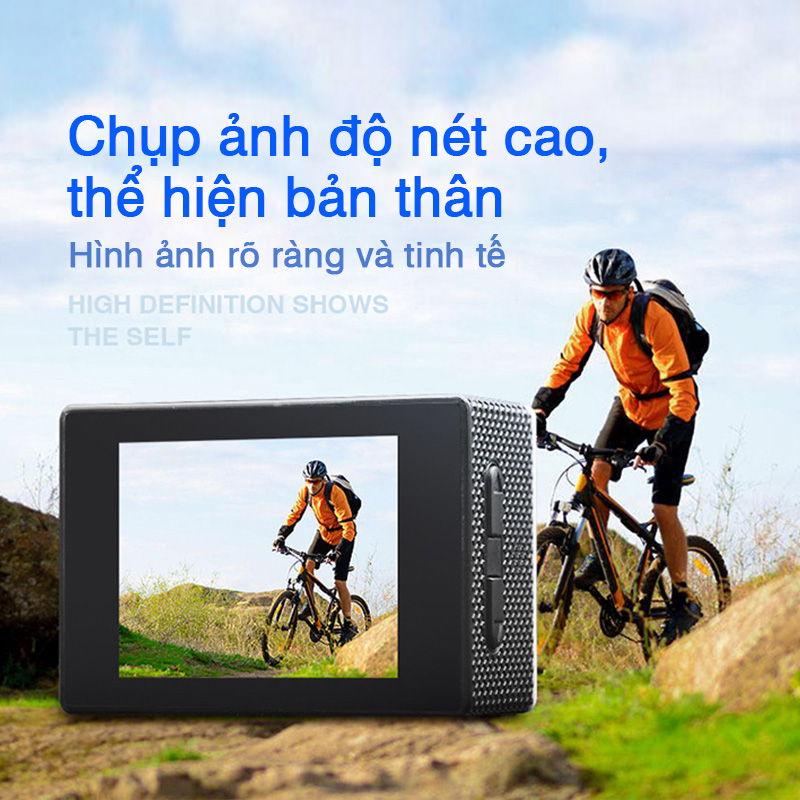 Camera hành trình Sport 4K UltraHD HD 1080p chống rung máy ảnh dưới nước máy ảnh có thể thao tác ngoài trờ
