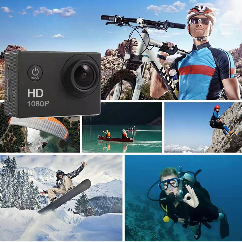 Camera hành trình Sport 4K UltraHD HD 1080p chống rung máy ảnh dưới nước máy ảnh có thể thao tác ngoài trờ