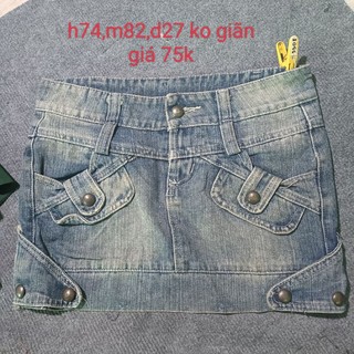 Chân váy jean ngắn y2k