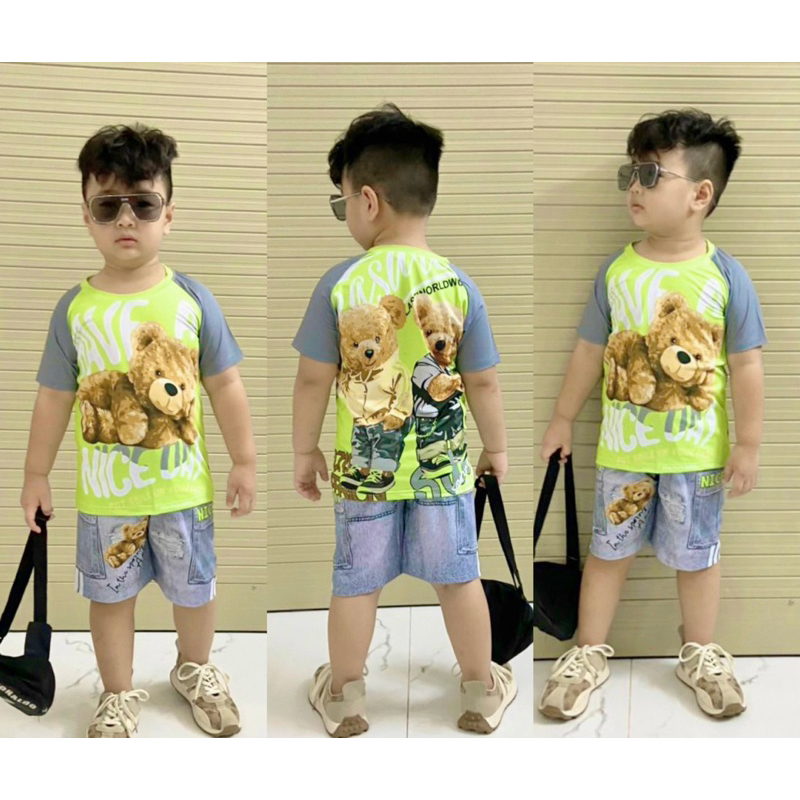 Đồ bộ thun lạnh in hình 3D đẹp- đồ bộ bé trai