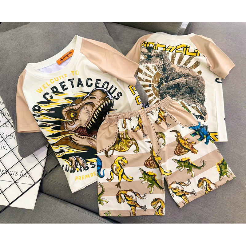 Đồ bộ thun lạnh in hình 3D đẹp- đồ bộ bé trai