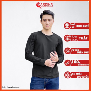 Áo giữ nhiệt nam CARDINA Heattech Nhật Bản vải coton co giãn 4 chiều sinh và giữ nhiệt tốt phong cách thể thao trẻ trung