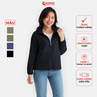 Áo gió nữ 𝐂𝐀𝐑𝐃𝐈𝐍𝐀 2 lớp chất gió trơn lót lưới cao cấp cản gió cản bụi giữ nhiệt chống thấm nước 3gfn01