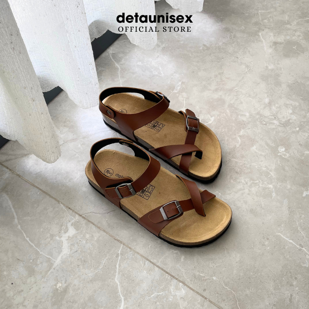 Dép đế trấu sandal quai hậu xỏ ngón nam nữ Birken thời trang văn phòng Detaunisex – SATA22