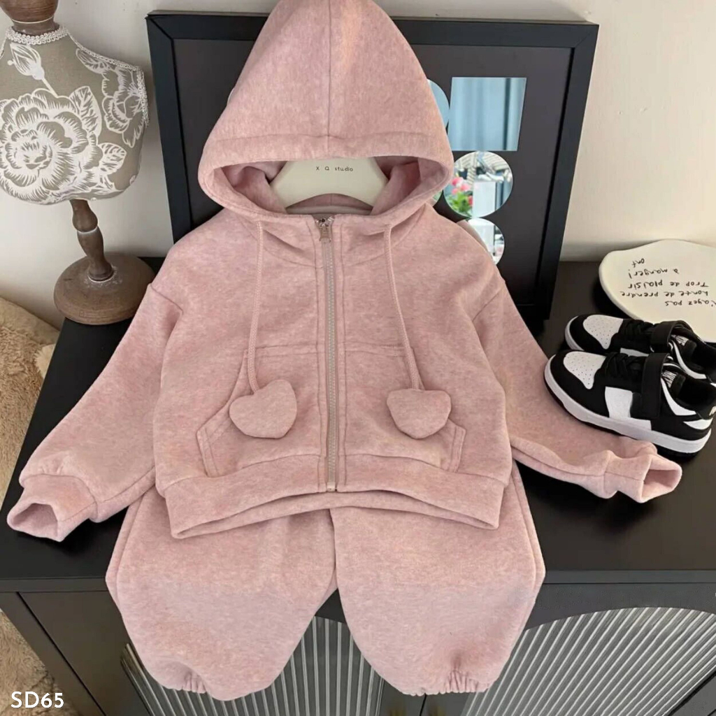 Set dài tay cho bé gái, set nỉ cho bé Thanh Hằng Baby 11kg đến 31kg