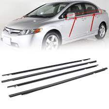 Bộ 4 chi tiết nẹp viền chân kính Honda Civic các đời xe từ 2006 đến 2012