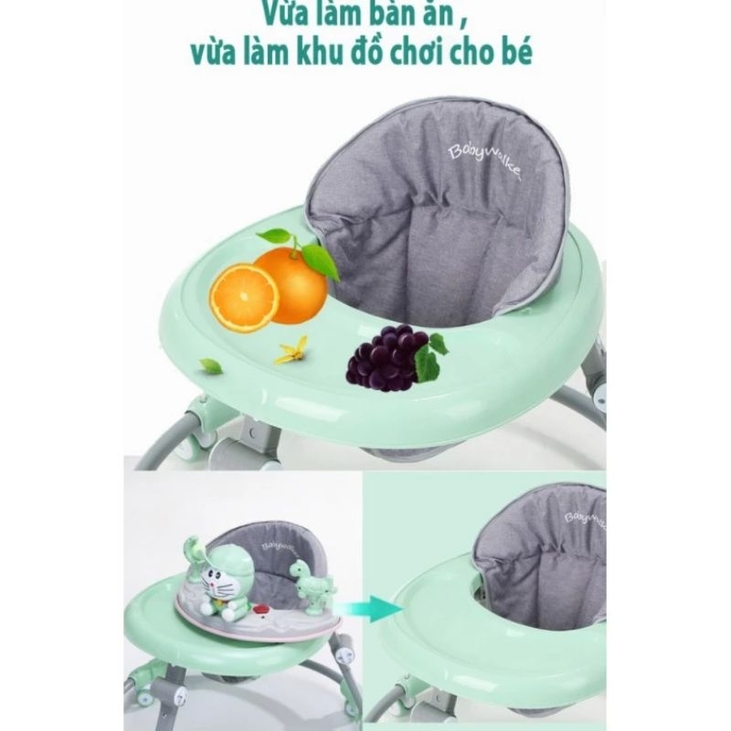 Xe tròn tập đi doremon đèn có nhạc cho bé