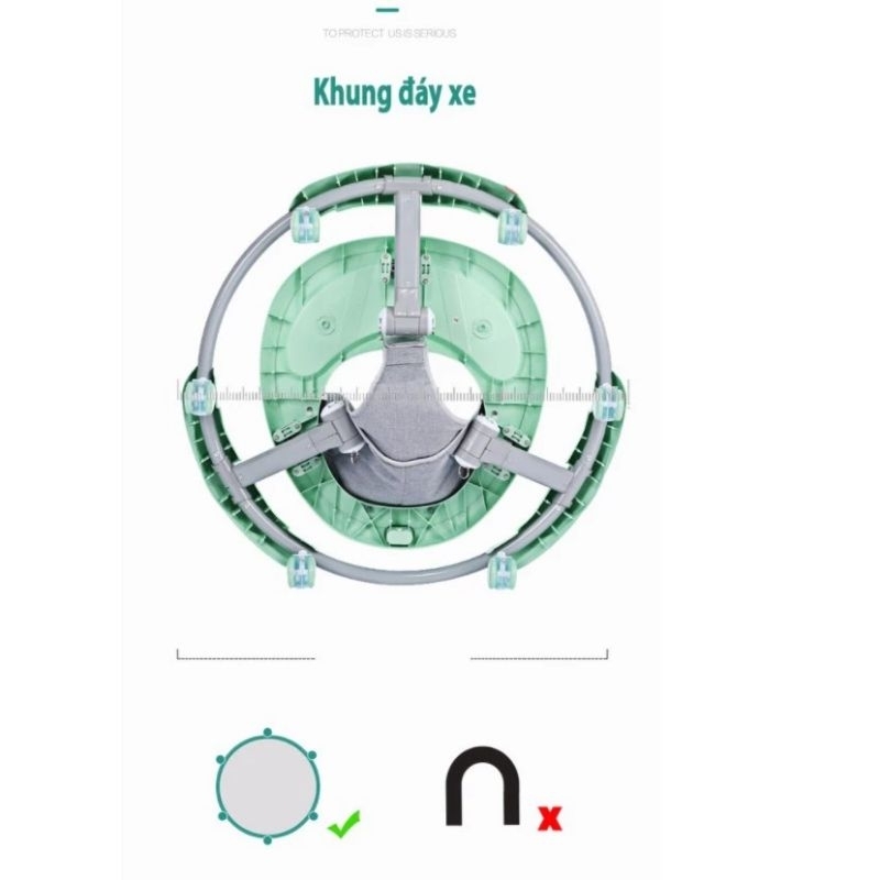 Xe tròn tập đi doremon đèn có nhạc cho bé