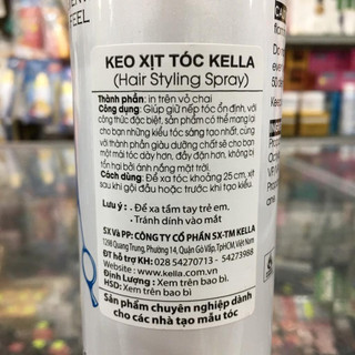 Gôm xịt tóc mềm Kella 420ml