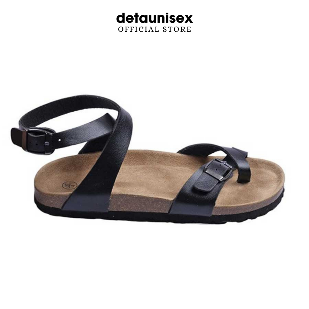 Dép đế trấu giày sandal quai hậu quấn cổ chân Birken nam nữ văn phòng  Detaunisex cực xinh  - SATA20