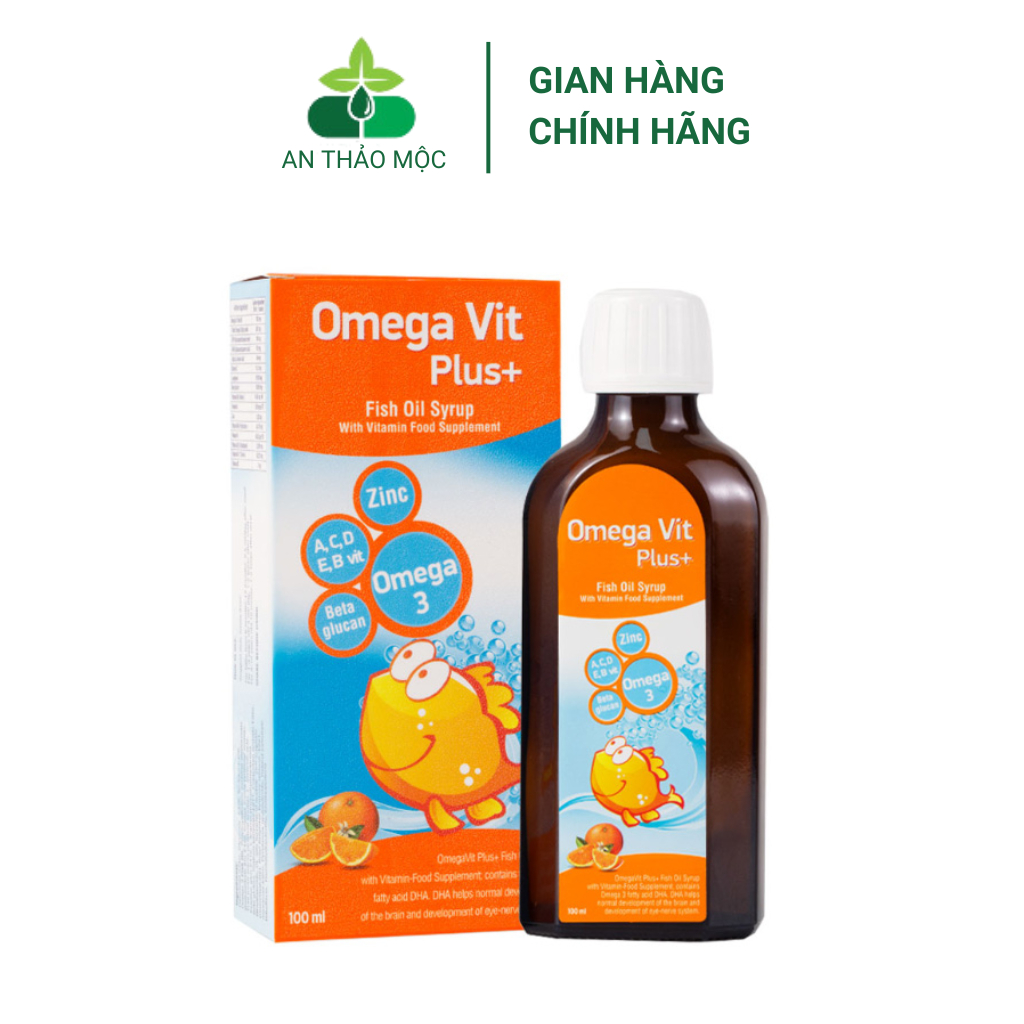 Omega Vit Plus+.Bổ Sung DHA Vitamin Giúp Phát Triển Trí Não,Thị Lực Tăng Đề Kháng Bé