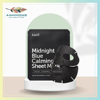 Mặt Nạ Dear Klairs Dưỡng Ẩm Và Phục Hồi Da Midnight Blue Calming Sheet Mask 25ml