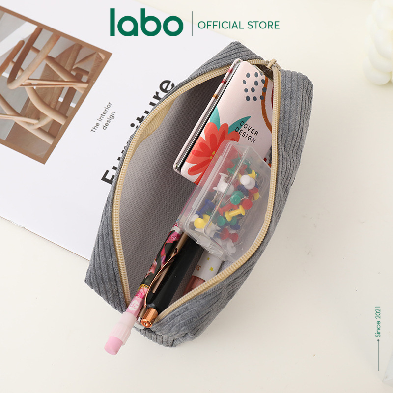 Túi Đựng Bút Vải Nhung Hình Cá Mập Đáng Yêu LABO