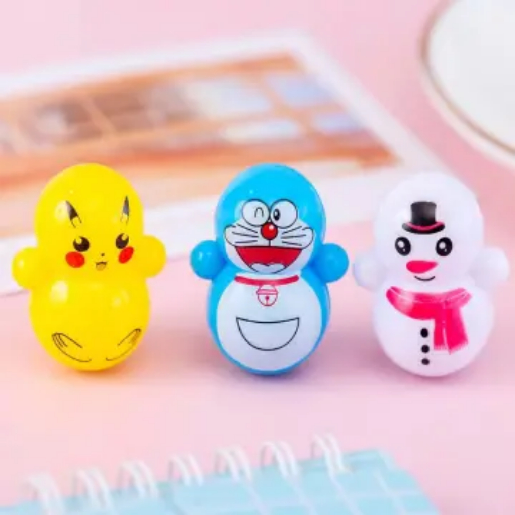 Lật đật cho bé hình thú hoạt hình ngộ nghĩnh đáng yêu hình gà con thỏ trắng và chim cánh cụt