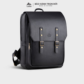 Balo da nam khóa đôi cổ điển Lata BAL58