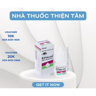 Efticol 0.9% nhỏ mắt mũi hoặc rửa mắt mũi, chống kích ứng mắt và sát trùng nhẹ