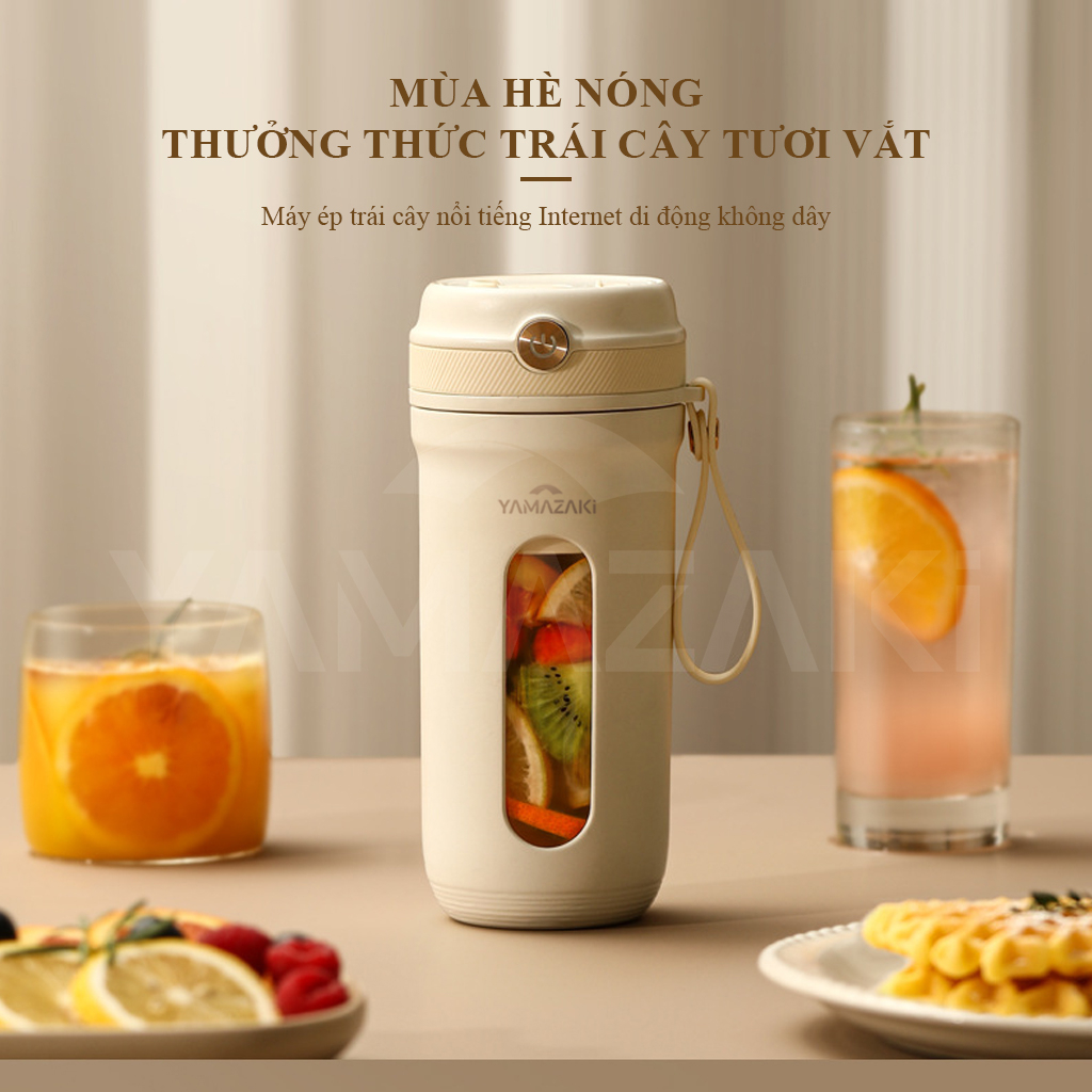Máy xay sinh tố cầm tay mini 10 Lưỡi Cao Cấp máy xay cầm tay máy xay mini cầm tay tặng ống hút silicon