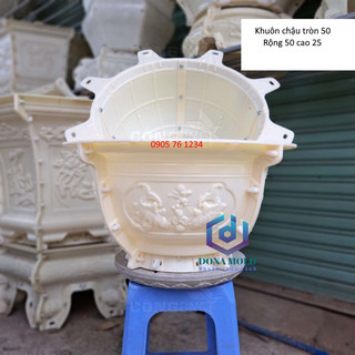 Khuôn chậu tròn 50 cm. Khuôn chậu nhựa abs bền đẹp.