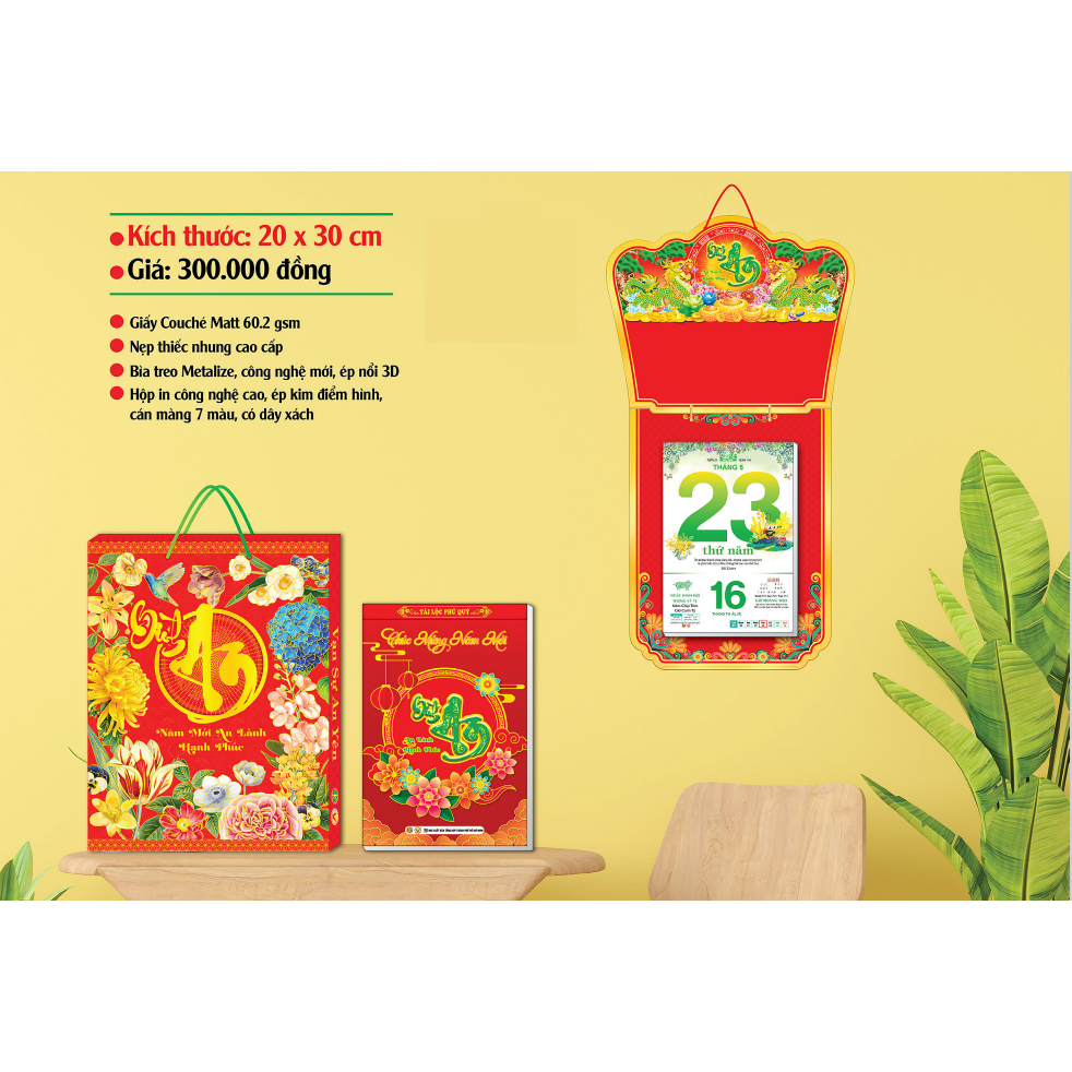 LỊCH TẾT 2024 - BỘ BLOC LỊCH 20x30CM - CHỦ ĐỀ: LẠC LONG HƯNG QUỐC - LỊCH TREO TƯỜNG 2024