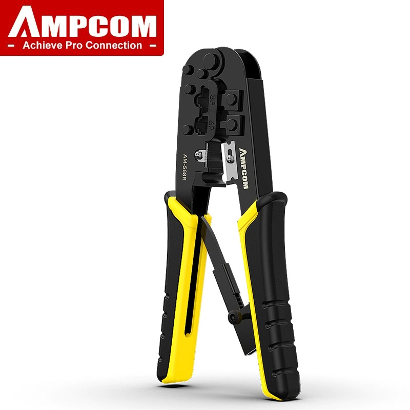 Kìm Bấm Mạng Đa Chức Năng AMPCOM – Hỗ Trợ RJ45/RJ11/RJ12, Đa Năng, Chuyên Nghiệp